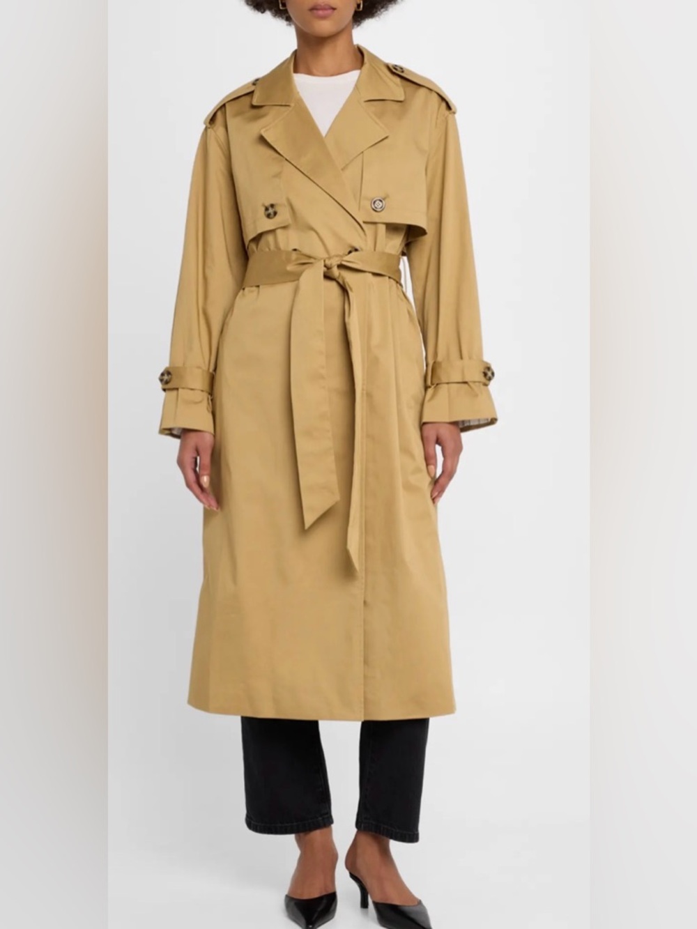 Favorite Daughter Khaki Tan Trench Coat